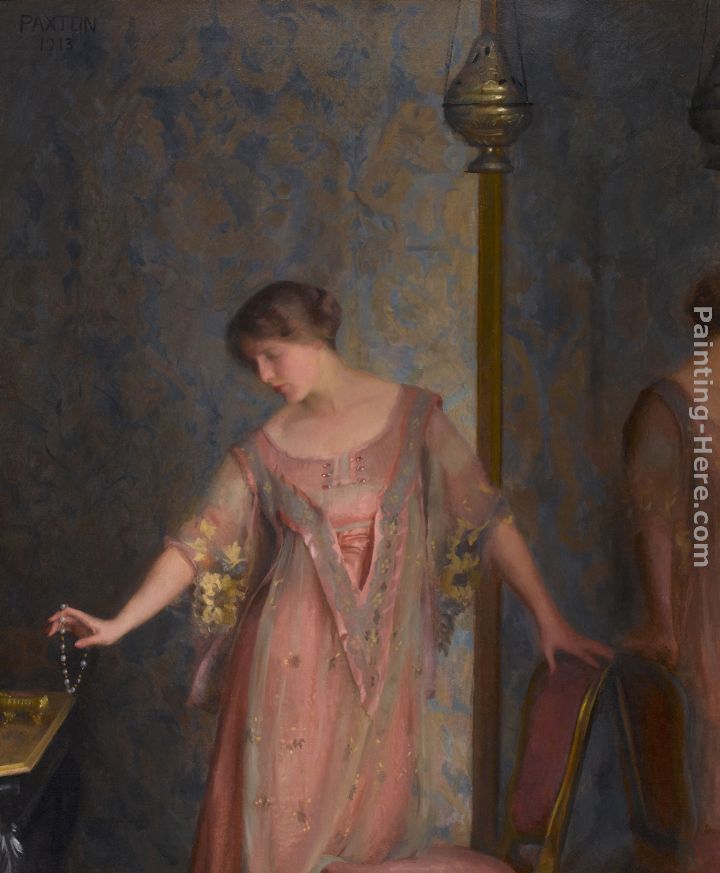 Rose and Blue painting - William McGregor Paxton Rose and Blue art painting